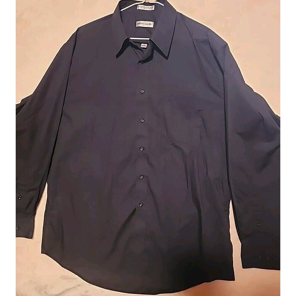 Pierre Cardin Men Medium Black Slim Fit  Long Sleeve Designer Casual Shirts